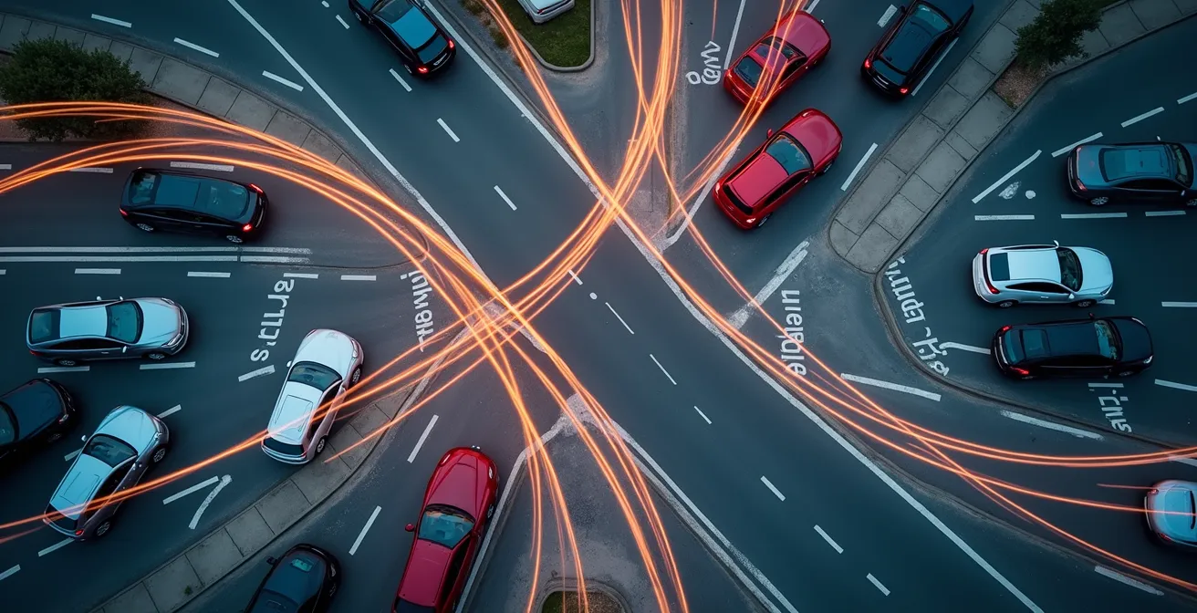 Carte montrant les itinéraires alternatifs depuis Saint-Gilles avec les points de congestion et les routes secondaires