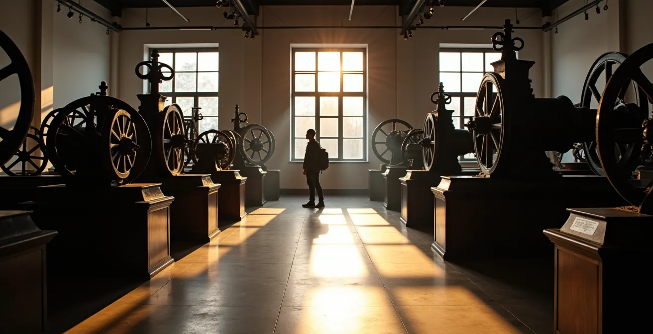 Intérieur paisible du musée Stella Matutina avec exposition sur l'histoire sucrière de La Réunion
